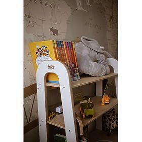 Regal SLIM S - weiß, baby wood