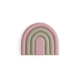 Gepolstertes Paneel Regenbogen - Puderrosa / Beige