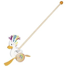 Regenbogenente Lou zum Schieben auf einem Stab