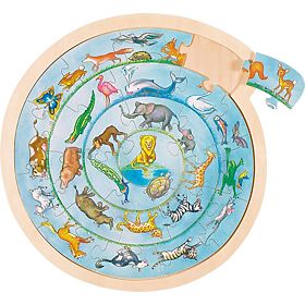 Rundes Tierpuzzle