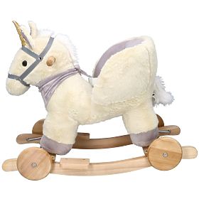 Schaukel-Einhorn mit Sitz und Rädern