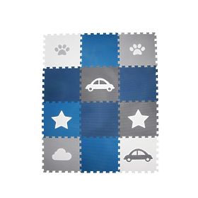 Schaumstoff-Spielmatte 12 Stück - Wolke, Auto, Schuh, Sterne
