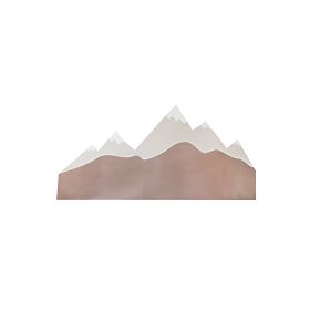 Schaumstoffschutz für die Wand hinter dem Bett Mountains - beige