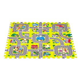 Schaumstoffmatte für Kinder Stadt 9 Teile 90,5x90,5 cm IPLAY