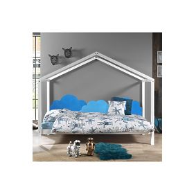 Schaumstoffschutz für die Wand hinter dem Bett Clouds - blau