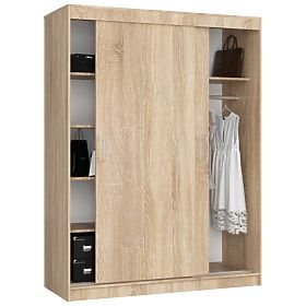SCHIEBETÜR-SCHRANK 150 cm CLP MONO EICHE SONOMA
