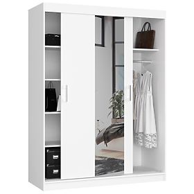 SCHIEBETÜRSCHRANK 150cm CLP WEISS