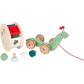 Schnecke mit Sortierbox an einer Schnur Montessori