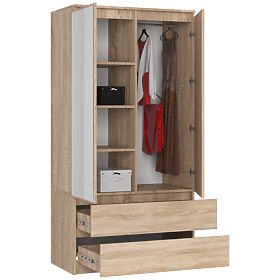 SCHRANK S90 2D 2SZ 2 SPIEGEL CLP PK SONOMA