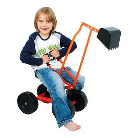 Kleiner Fußbagger mit Rädern