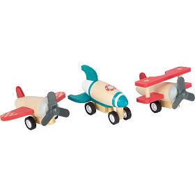 small foot Holz-Aufziehflugzeuge 3 Stk., small foot