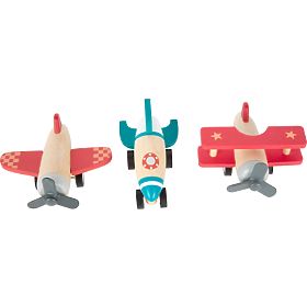 small foot Holz-Aufziehflugzeuge 3 Stk., small foot