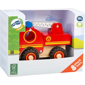small foot Holz-Feuerwehrauto mit Leiter, small foot