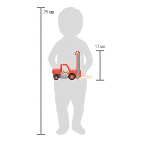 small foot Holz-Gabelstapler mit Palette