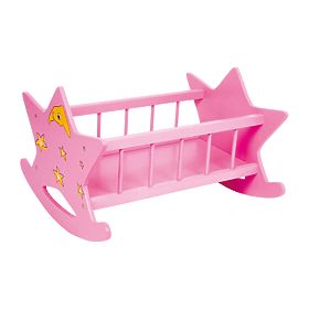 small foot Holz Wiege rosa Stern