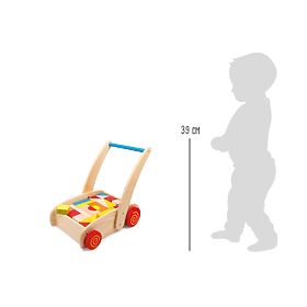 small foot Holzlauflernwagen mit Bauklötzen im Wagen