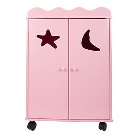 small foot Holzpuppenschrank rosa