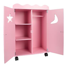 small foot Holzpuppenschrank rosa