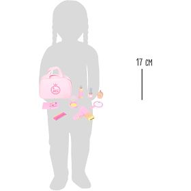 small foot Kinder Kosmetiktasche rosa mit Holzzubehör