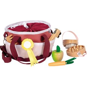 small foot Pferdepflege-Set mit Tasche rot, small foot