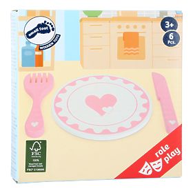 small foot Teller-Set mit Besteck Herz, small foot