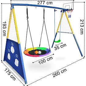 Spielplatz AMICO 2 Schaukeln Korb für Spiel