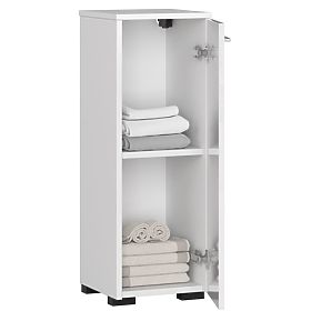 STEHENDER BADEZIMMERSCHRANK FIN S30 1D WEISS GLANZ