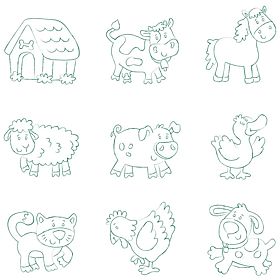 Stempel und Puzzle 2 in 1 Bauernhof