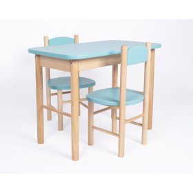 OURBABY babyblaues Tisch- und Stuhlset, Ourbaby