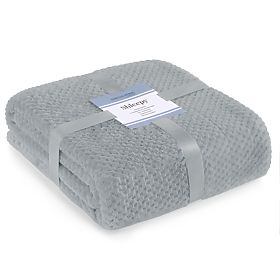 Tagesdecke SHLEEPY graue Farbe mit Jacquardmuster klassischer Stil 220x240