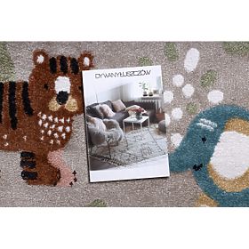 Teppich FUN Africa für Kinder, Tiere, Afrika beige