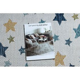 Teppich SISAL COOPER Sterne 22260 ecru / dunkelblau, F.H.Kabis