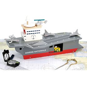 Vilac Holz-Flugzeugträger mit Zubehör, Vilac