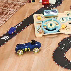 Vilac Holzauto Old Sport Compet dunkelblau