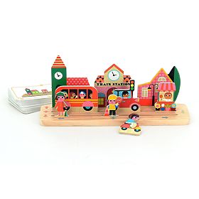 Vilac Holzlogikspiel Baue es richtig! Stadt, Vilac