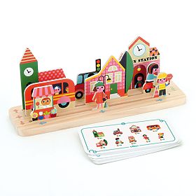 Vilac Holzlogikspiel Baue es richtig! Stadt