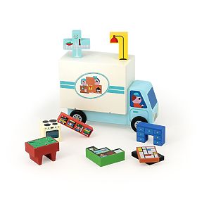 Vilac Holzlogikspiel Pack es richtig! Umzugshelfer