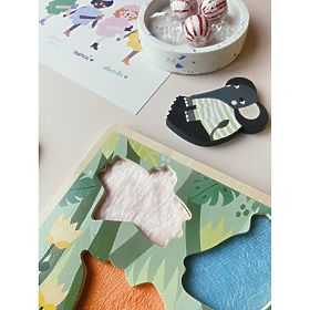 Vilac Sensorisches Einsteckpuzzle Jungle, Vilac