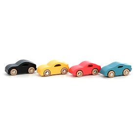 Vilac Set von 4 Holzautos Super Vilacity, Vilac