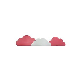 Schaumstoffschutz für die Wand hinter dem Bett Clouds - rosa