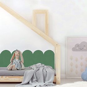 Wandschutz aus Schaumstoff – dunkelgrüne Platten