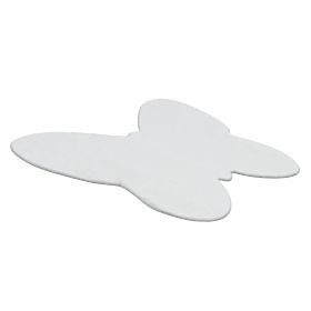 Waschbarer Teppich SHAPE 3150 Schmetterling Shaggy - Elfenbein Plüsch, rutschfest, F.H.Kabis