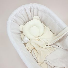 Weiße Weidenkorb-Babywiege Teddy - Ausstattung in Ecru, TOLO