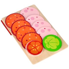 Wurst auf einem Brett - Lebensmittel für Sandwiches, Goki
