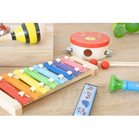 Xylophonic – Set mit 7 Musikinstrumenten aus Holz, Ourbaby