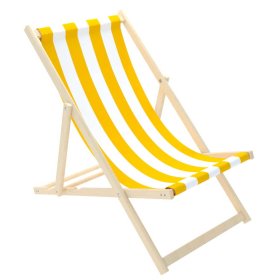 Strandkorb Streifen - gelb-weiß, CHILL