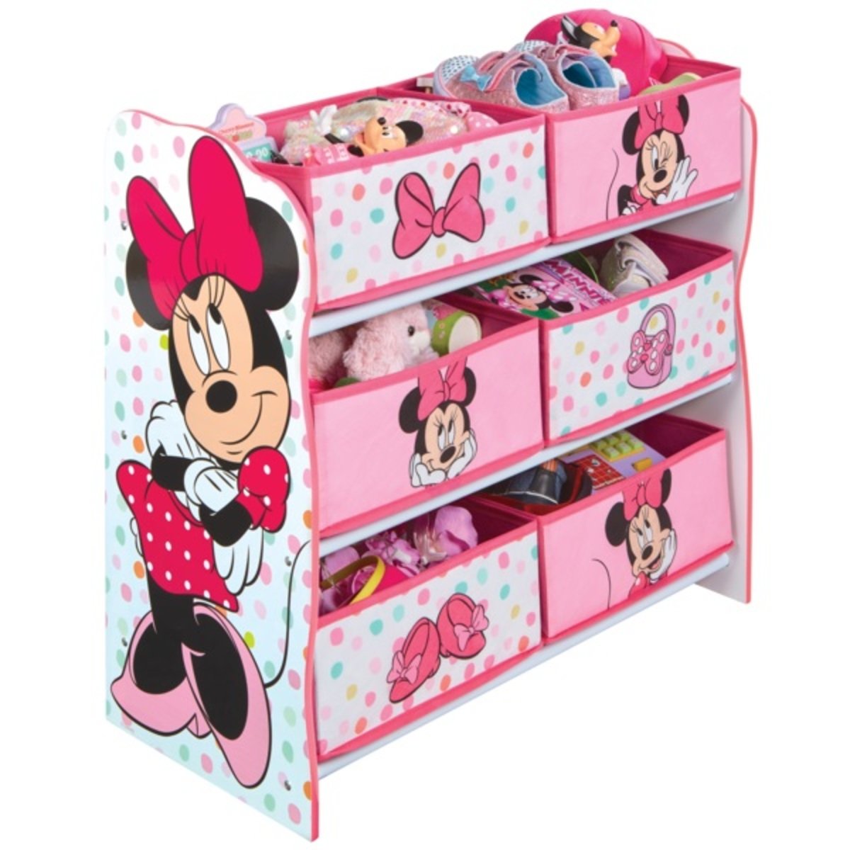 Spielzeug Aufbewahrung Faltbares Pop-Up-Design Kinder Organizer Disney Minnie Mouse Korb mit Griffen Disney Raum Dekoration 