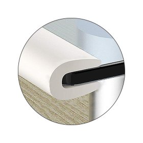 SIPO Schaumstoff-Eckenschutz für Glasflächen, grau - 4 Stk, Sipo